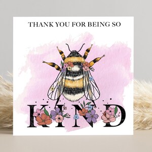 Carte de voeux personnalisée pour les enseignants | Cadeau de remerciement | Carte d'amitié avec message personnalisé | Carte de voeux de fin d'année Bee Design