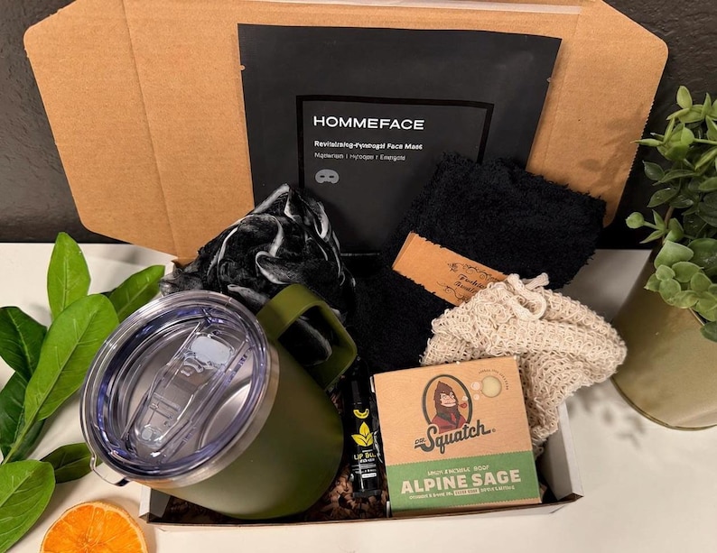 Men’s Self Care Gift Box | Care Package for Him | Husband Gift | Father’s Day Gift Box | Relaxation Gift for Men No beard oil