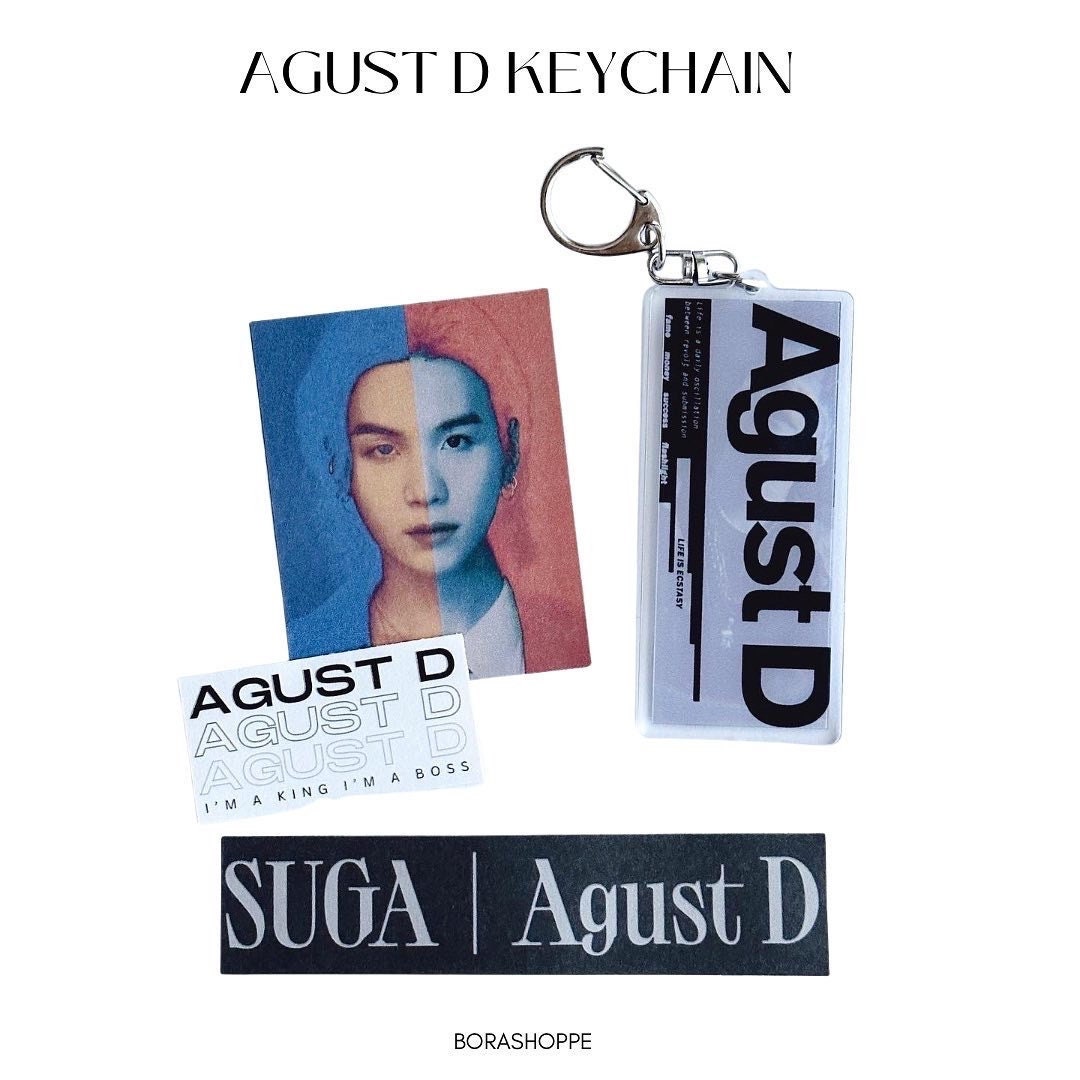Agust D Acrylic Keychain / Sticker Pack - Etsy