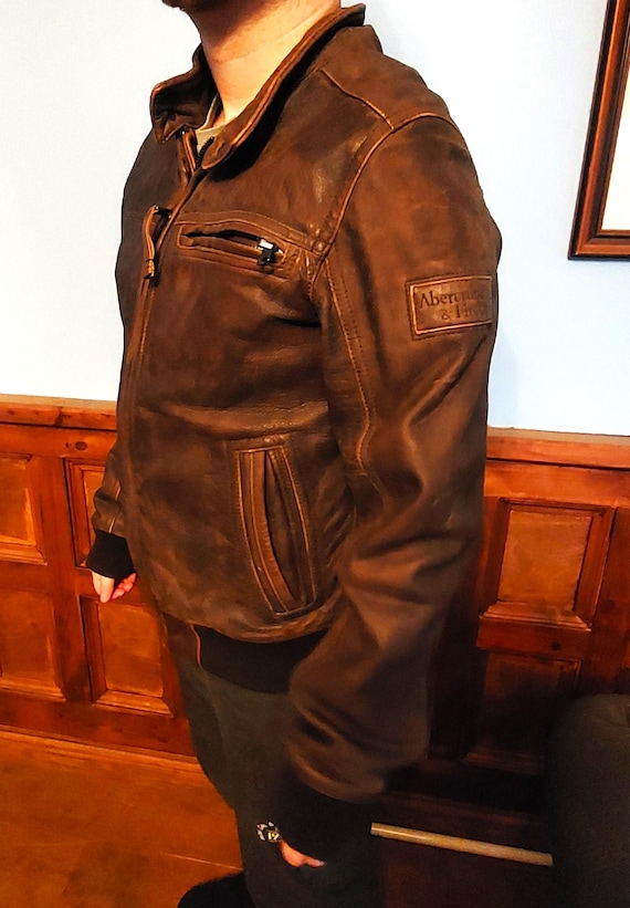 Vintage Abercrombie & Fitch Leather Rollins Jacket - Etsy