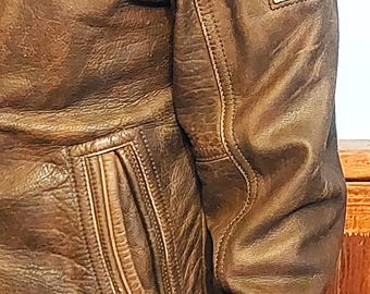 Vintage Abercrombie & Fitch Leather Rollins Jacket - Etsy
