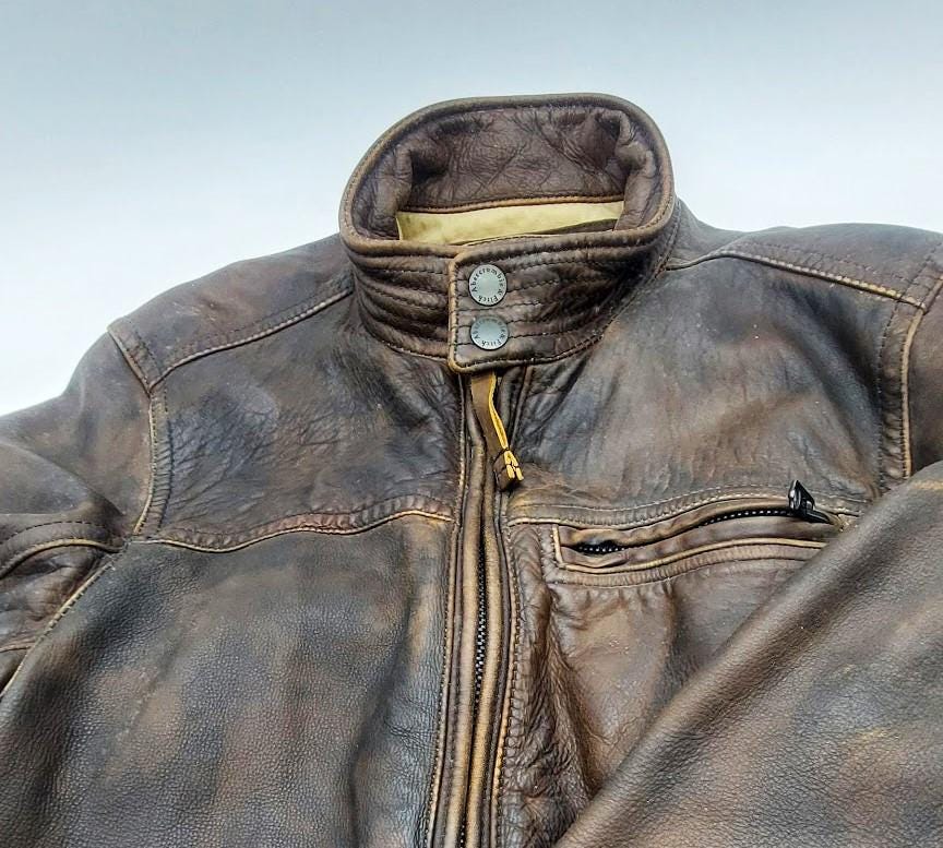 Vintage Abercrombie & Fitch Leather Rollins Jacket - Etsy