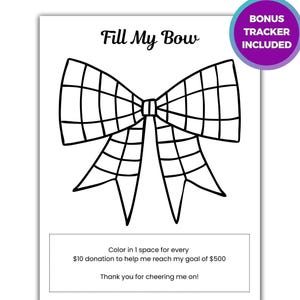 Cheer Fundraiser Template, Fill My Bow, Sponsor My Cheerleader Form, Printable Cheerleading Fundraiser, Cheer Bow Fundraiser