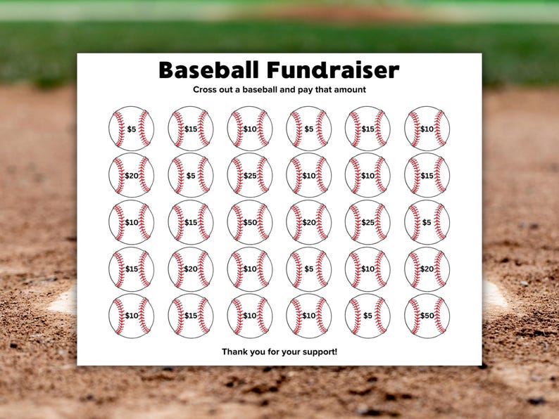 Baseball Fundraiser Editable Canva Template for Sports Fundraising ...
