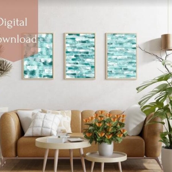 Turquoise Wall Decor Etsy