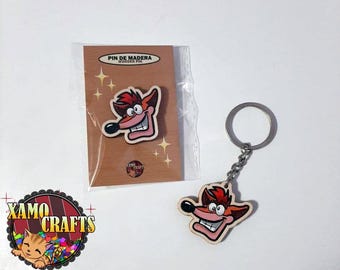 Crash Bandicoot Wooden Pin