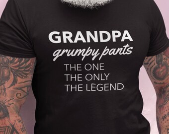 T-shirt pantalon grand-père grincheux, cadeau amusant pour grand-père, meilleur t-shirt grand-père de tous les temps, cadeau fête des pères d'un petit-enfant, chemise pour hommes âgés