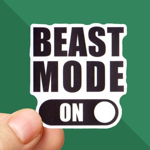 Gym Sticker - Beast Mode Sticker - Crossfit Sticker - Weightlifting Sticker - Workout Sticker - Running  - Orange Theory - Marshawn Lynch