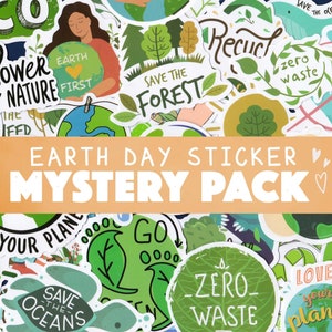 Earth Day Stickers - Zero Waste - Save the Ocean -Environmental Sticker - Green Sticker - Earth Love - Eco Friendly Sticker - Sustainability
