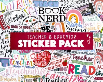 Teacher Sticker Pack - Teacher Gifts - Classroom Stickers - Teacher Appreciation - Education Gifts - Back To School  - School Decals