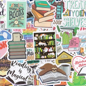 Book Stickers - Reading Stickers - Book Club Stickers - I love Reading Stickers - Reading Decals - I Love Books - Reading More Books -Bookie