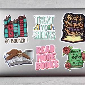 Book Stickers - Reading Stickers - Book Club Stickers - I love Reading Stickers - Reading Decals - I Love Books - Reading Journal stickers