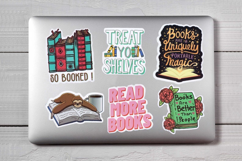 Book Stickers - Reading Stickers - Book Club Stickers - I love Reading Stickers - Reading Decals - I Love Books - Reading Journal stickers