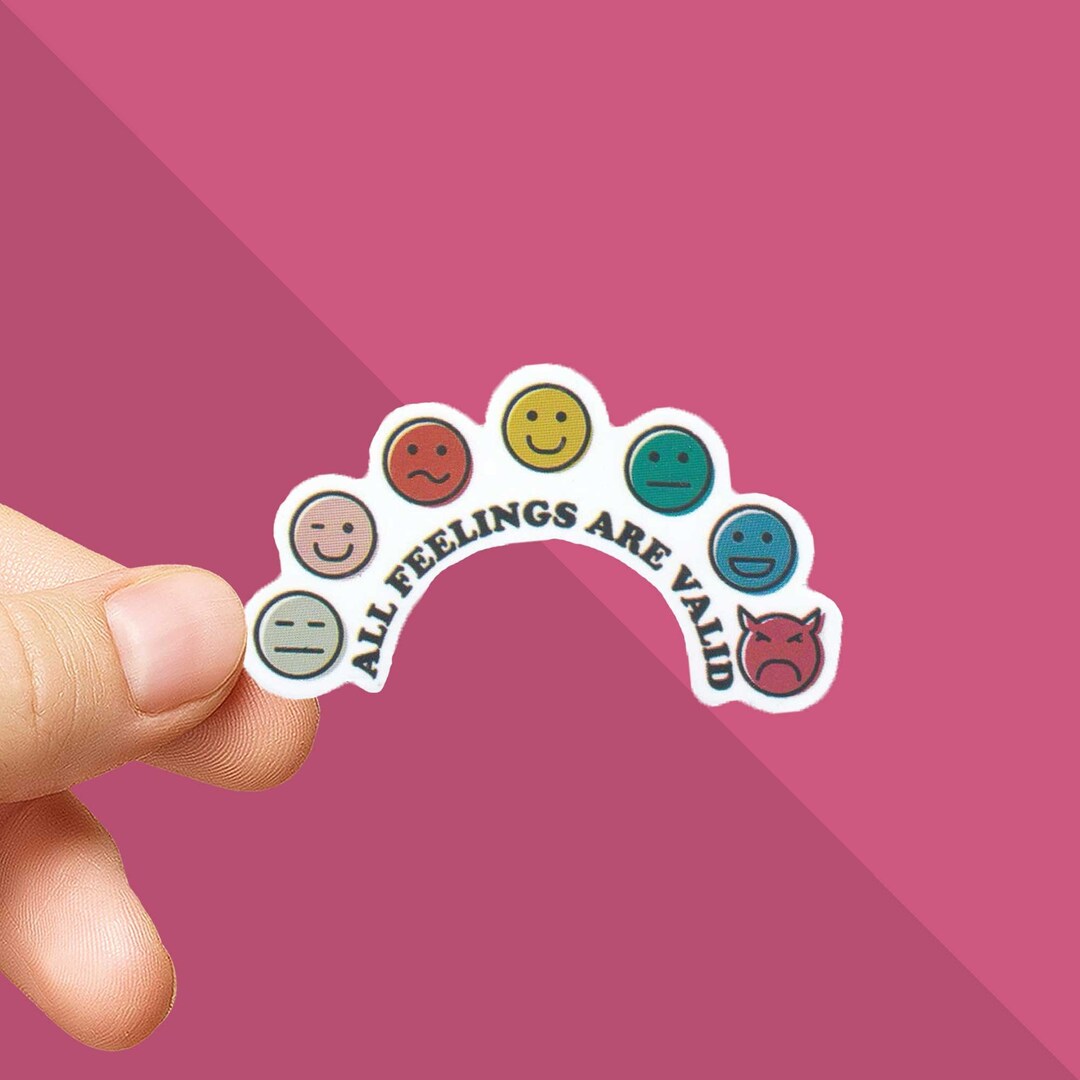 All Feelings Are Valid Sticker - Mental Health Sticker - Self Care ...