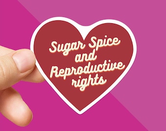 Sugar Spice and Reproductive Rights Sticker - Girl Power Sticker - Womens Rights - Feminist - Gender Equality - Pro Choice - Women First