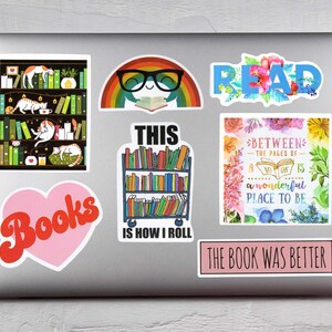 Book Stickers - Reading Stickers - Book Club Stickers - I love Reading Stickers - Reading Decals - I Love Books - Reading More Books -Bookie