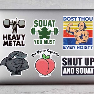 Squat Sticker - Gym Stickers - Workout Sticker - Weightlifting Gym ...
