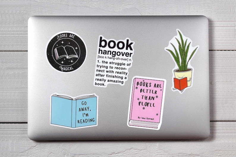 Book Stickers - Reading Stickers - Book Club Stickers - I love Reading Stickers - Reading Decals - I Love Books - Reading More Books -Bookie
