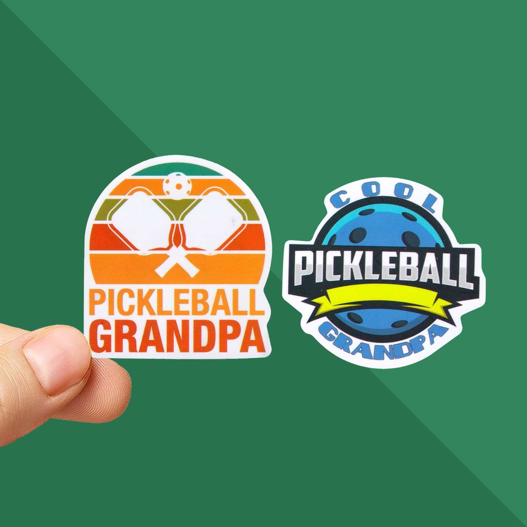 Pickleball Sticker Pack Pickleball Grandpa Sticker Etsy
