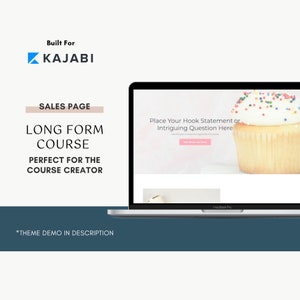Course Sales Page Template | Long Form Online Course Sales Page | Kajabi Template | Kajabi Page Template