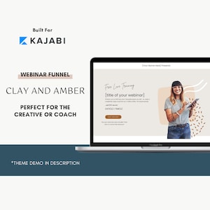 Ton & Bernstein Thema: Kajabi Webinar Trichter Vorlage | Kajabi Webinar Trichter Vorlage | Launch Sales Funnel Vorlage | Kajabi Vorlage