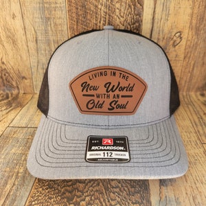 Living in the New World with an old Soul rich men patch hat New Free shipping snapback trucker