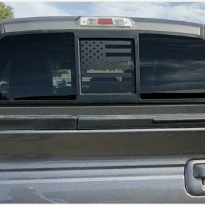 Fits Ford F150 2004-2014 Rear Back Middle Window American Flag Decal Sticker
