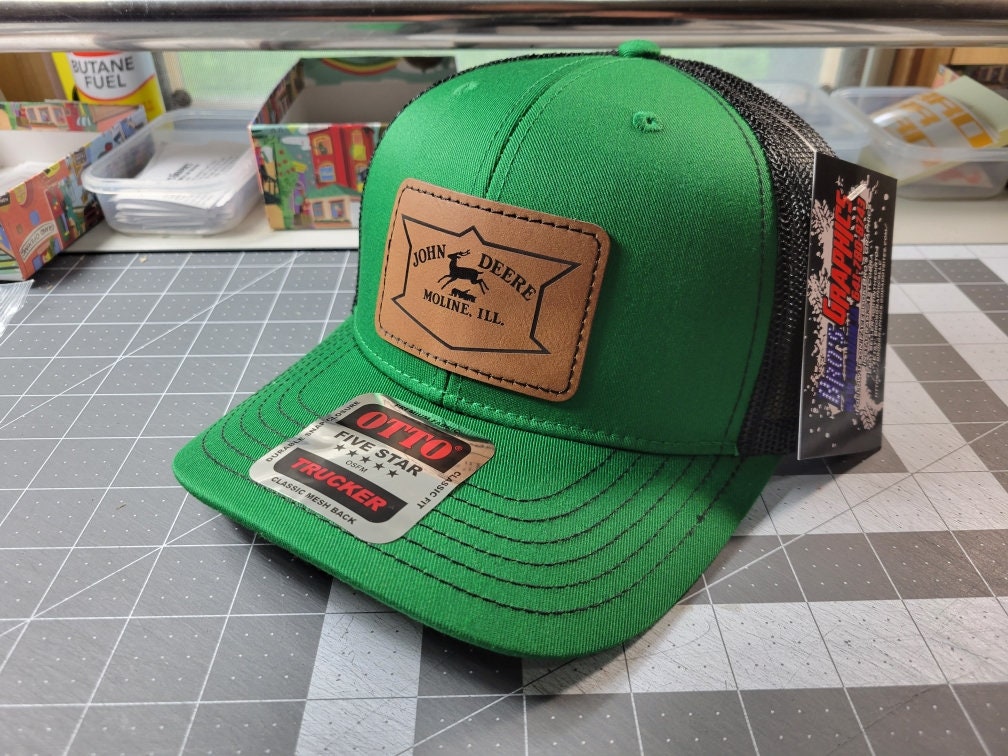 Cappello Baseball Marrone Cotone Cappellino John Deere Stile Oilskin (tela Cerata), Colore Marrone, Chiusura A Regolazione Posteriore - Taglia Unica Vintage Hat