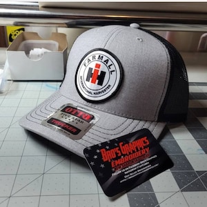 International harventer snapback mesh trucker cap hat grey/black patch hat case ih