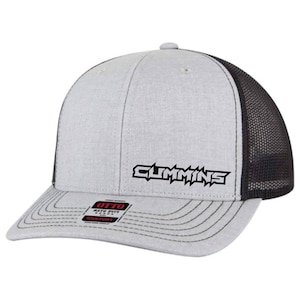Cummins word custom snapback pet met mesh achterkant halfhoge hoed trucker