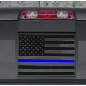 Passend für Chevy GMC Silverado Sierra 2014-2018 Hinten blaue Linie Amerikanische Flagge Aufkleber Aufkleber