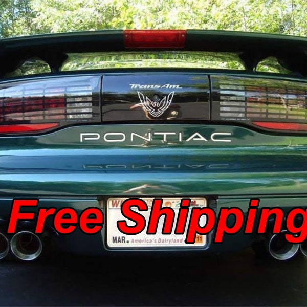 Vinyl Rear Bumper Letters Overlay inlays Decal stickers 1993-2002 Trans am Firebird