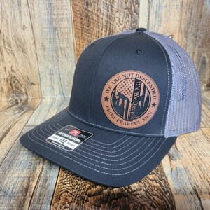 Punisher Vi är inte ättlingar till rädda män 2A 2ND tillägg Snapback-keps Unisex NY Läderlapp Richardson