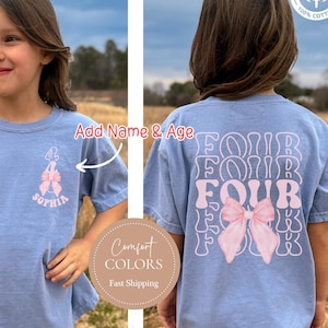 4th birthday shirt girl groovy birthday shirt four year old birthday shirt retro birthday girl birthday shirt princess shirt 4 Year Old Tee