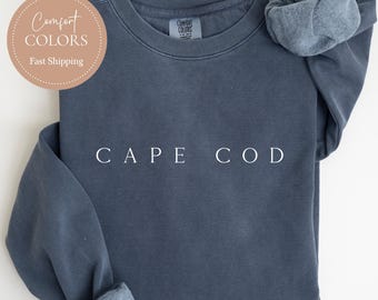 Comfort Colors Cape Cod Sweatshirt Oversized Minimalist Sweater Massachusetts Shirt Cape Cod Shirt Tone on Tone Massachusetts Gifts