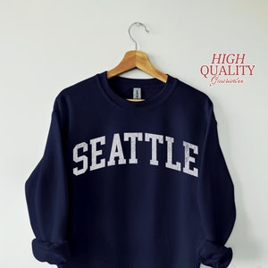 Seattle Washington Sweatshirt, Vintage Seattle Sweatshirt, Seattle Sweater Seattle Gift Seattle Green, Seattle Crewneck Seattle Sweatshirt
