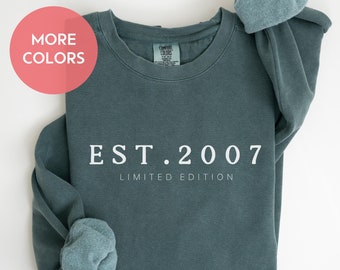 18th Birthday Sweatshirt Comfort Color 18th Birthday Gifts For Girls Happy Birthday Sweater Limited Edition Hoodie 18th Birthday Party Gift