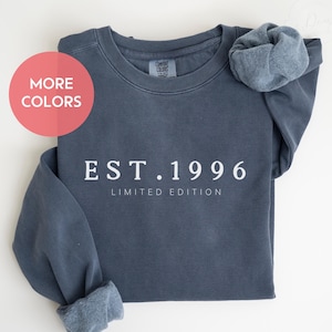 Born In 1996 Shirt Gift Vintage 1996 Sweatshirt Comfort Color Born In The 1996 Crewneck T-shirt 29th Birthday Shirt 29th Birthday Sweatshirt