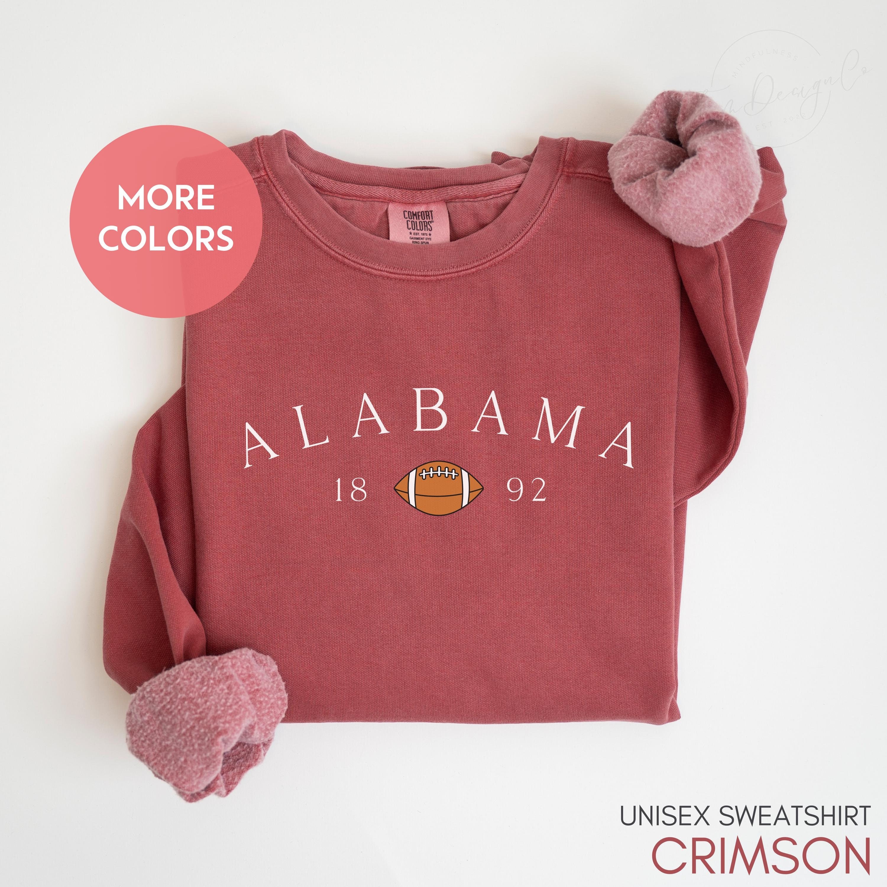 Comfort Colors Alabama Football Sweatshirt Alabama Gameday Shirt Alabama Roll Tide Sweatshirt Football Fan Alabama Crewneck Game Day Tee