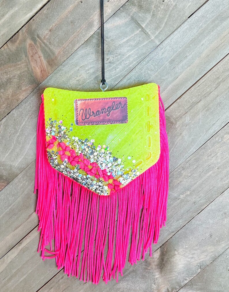 Wrangler Pocket Car Freshie Fringe Etsy