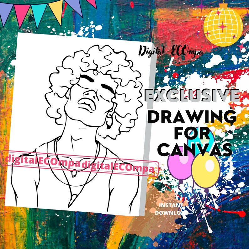 Sip and Paint Outline Svgsip and Paint Canvaspaint and Sip Etsy