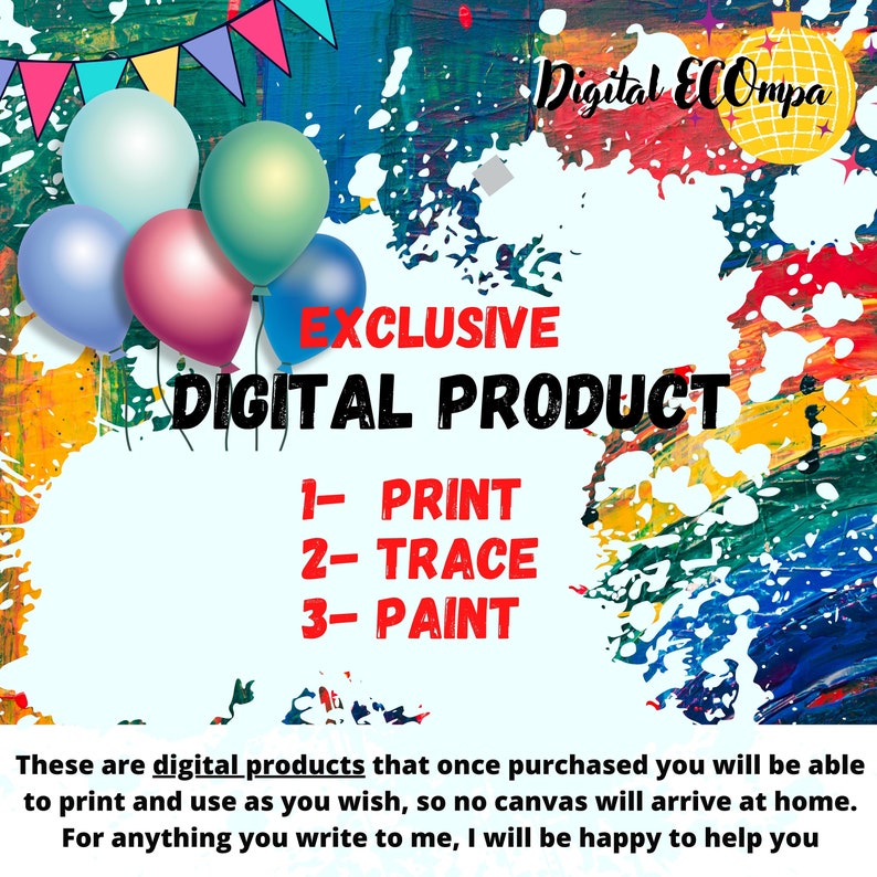 10 Paint and Sip Diy Paint Kits Pre Drawn Outline Canvas Adult Etsy