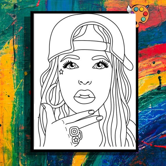 Canvas Printable Pre Drawn Outline Canvas Lyric paint Sip Etsy