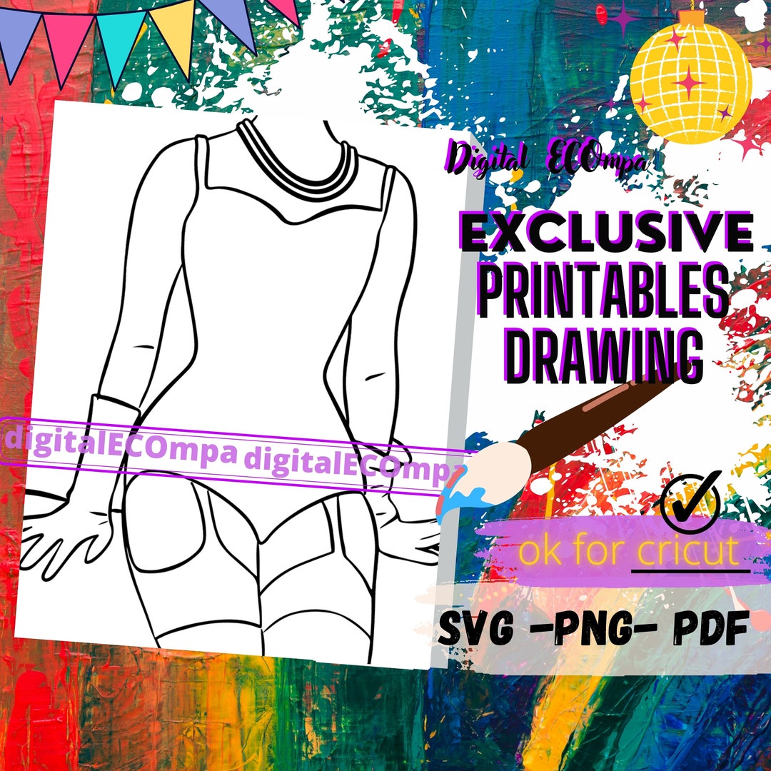 Naked Sip and Paint Outline Svg-sip and Paint Canvas-paint - Etsy Canada