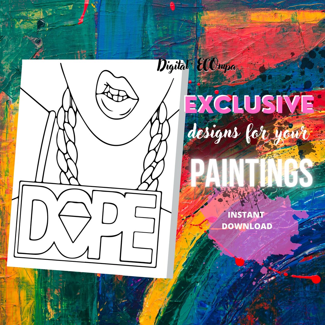 Sip and Paint outline svgsip and paint canvaspaint party Etsy Nederland