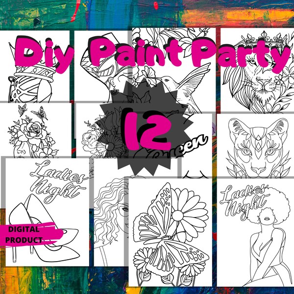 Pre Drawn Canvas Bulk Etsy