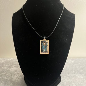 The High Priestess Tarot Necklace, Dainty Tarot Card Necklace, Gift For Her