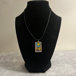 The Moon Tarot Card Necklace, Dainty Tarot Card Necklace, Gift For Her
