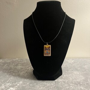 The Lovers Tarot Card Necklace, Dainty Tarot Card Necklace, Gift For Her