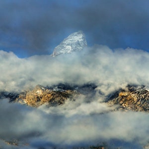 Clouds break over Grand Teton, Grand Teton art, Wyoming art, Grand Teton canvas, Teton National park, Grand Tetons photography